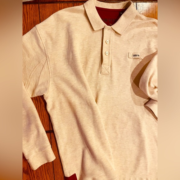 Orvis men’s quarter button down, oatmeal, size XL - Picture 6 of 8